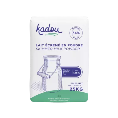 Сухое обезжиренное молоко 25 кг 34% белка - KADOU