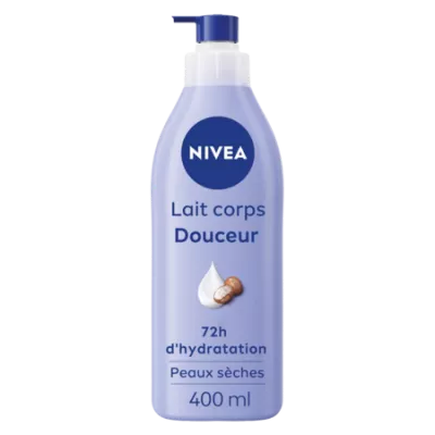 Lait Corps Douceur 72H d'Hydratation Peaux Sèches 400ml - NIVEA