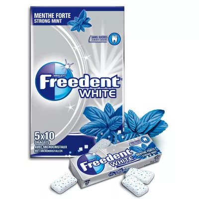 シュガーフリーチューインガム ストロングミント味 ホワイト; 70g - FREEDENT