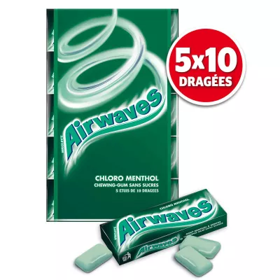Kaugummi ohne Zucker Chloro Menthol 14g - AIRWAVES