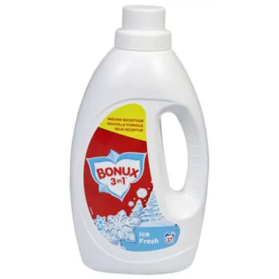 Lavanderia líquida 3 em 1 gelo fresco 27 ​​lavagens 1.485L - BONUX