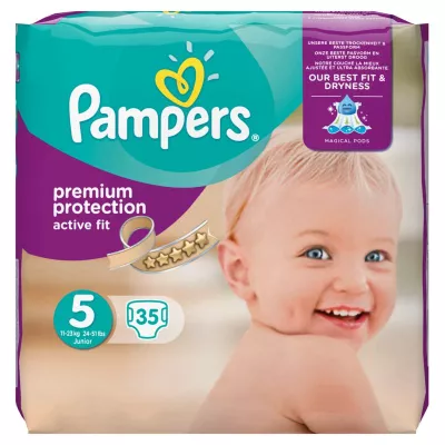 Couches bébé Premium T5 X35 - PAMPERS