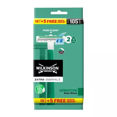 Extra Essential 2 Sensitive X15 Disposable Razor - Wilkinson