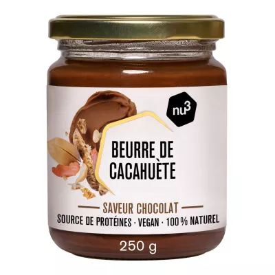 Beurre de cacahuète chocolat 250g - NU3