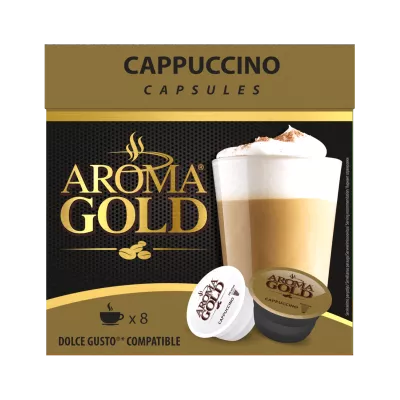 Cappuccino Coffee Compatible Dolce Gusto X (8 + 8) - Aroma Gold