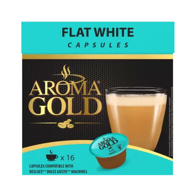 Café Flat Branco Compatível Dolce Gusto X 16 - Aroma Gold