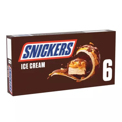 Eiscreme-Schokoladen-Erdnuss-Karamell-Eisriegel X6 - Snickers