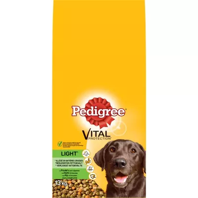 Croquettes pour chiens moyens et grands chiens light à la volaille 13 kg - PEDIGREE