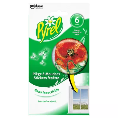 Poppy-shaped fly trap without insecticide x6 - PYREL
