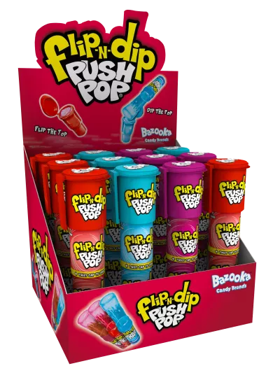 Sucette Push Pop Flip'n'dip Topps