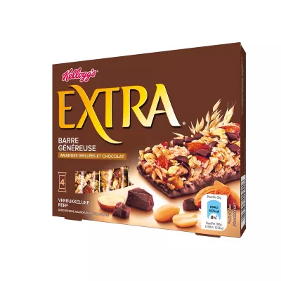 Barritas de chocolate y almendras 4x32g - KELLOGG'S