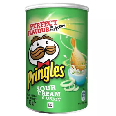 Patatas fritas nata agria y cebolla 70g - PRINGLES