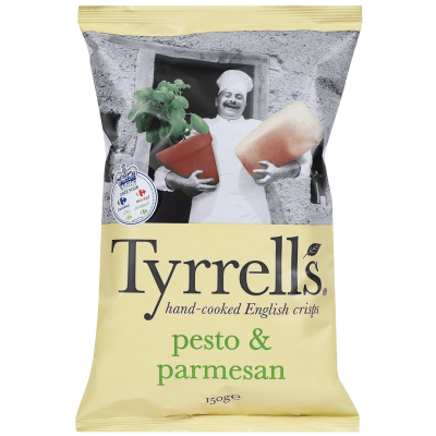 Chips Pesto & Parmesan, 150g - TYRRELL'S