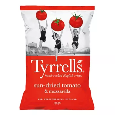 Чипсы картофельные, томатные и моцареллы, 150г - TYRRELLS