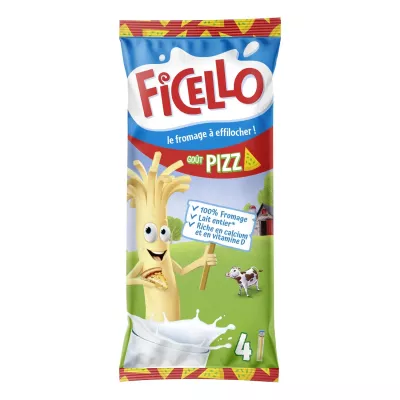 Fromage à Effilocher Goût Pizza X4 - Ficello