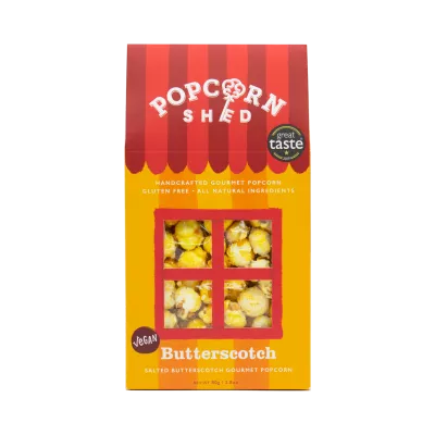 Butterscotch Popcorn schuur 80G - Popcorn Shed