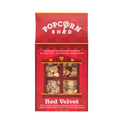 Красный бархатный попкорн сарая 80G - Popcorn Shed