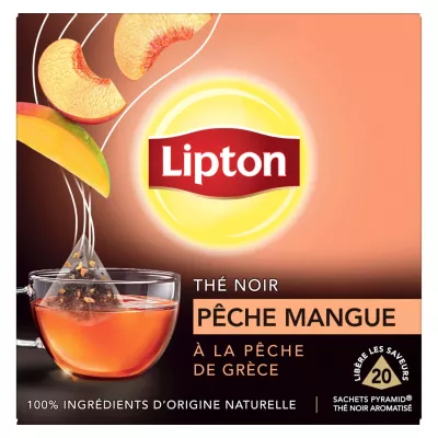 Thé Noir Pêche Mangue à La Pêche De Grêce 20s -  Lipton