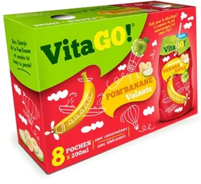 Refreshing Apple-Banana Drink 200ml - Vitago