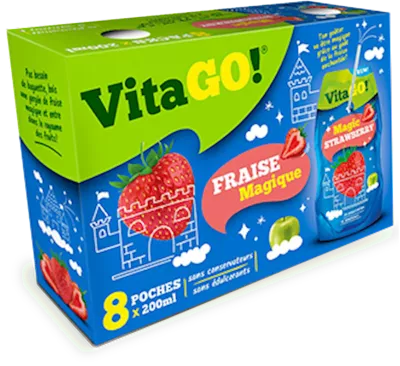 Verfrissende Aardbeiendrank 200ml - Vitago