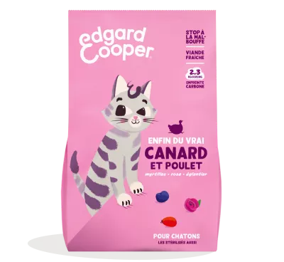 Croquettes Pour Chat Junior Stérilisé Au Canard & Au Poulet 750g - Edgard Cooper