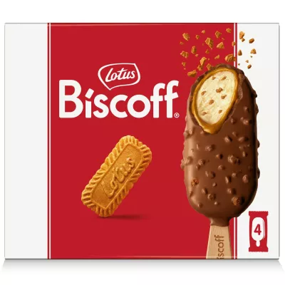 Palitos de helado Speculoos de chocolate con leche X4 - Lotus
