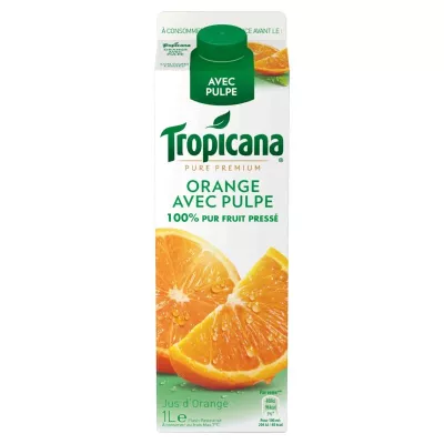 Orange juice with pulp 1L - TROPICANA