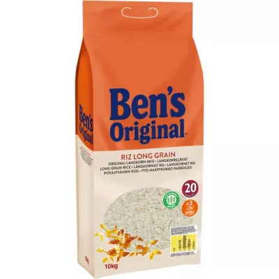 Riz  Long Etuve 20min Sac 10kg - BEN'S ORIGINAL