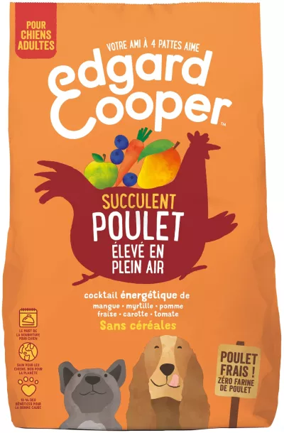 Alimento per cani adulti con pollo senza cereali 1 kg - Edgard Cooper