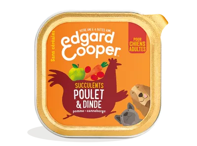 Paté di Pollo e Tacchino per Cane Adulto 100g - Edgard Cooper