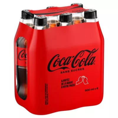 6x50cl Ss Sucres Pet Coca Cola