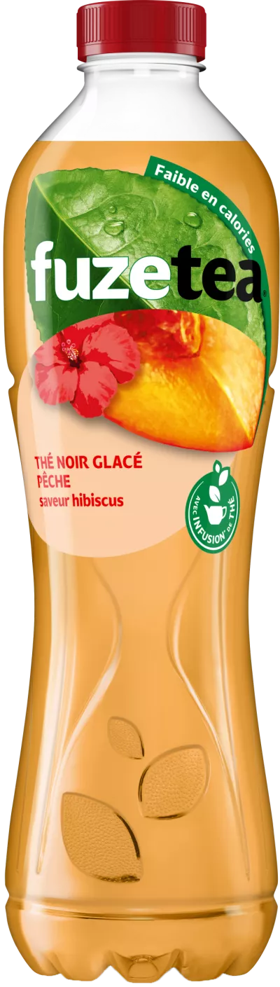 Boisson au thé glacé pêche saveur hibiscus 1,25L - FUZE TEA