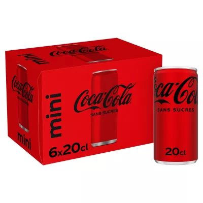 Soda Sans Sucres Mini 6x20cl - Coca-cola