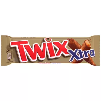 Barre chocolatée biscuits enrobée de chocolat et caramel salé 75g - TWIX XTRA