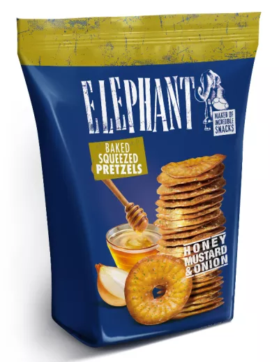 Pretzel De Miel, Mostaza Y Cebolla, 160g - ELEPHANT