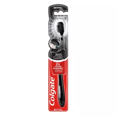 360 houtskoolzwarte tandenborstel - COLGATE
