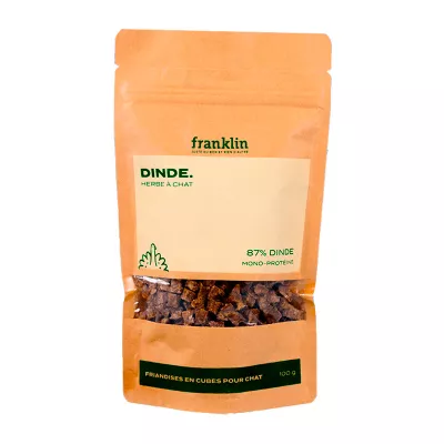 Herbe à chat saveur DINDE 100g - FRANKLIN