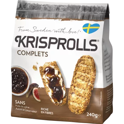 لفائف سويدية من القمح الكامل، 240 جرام - KRISPROLLS