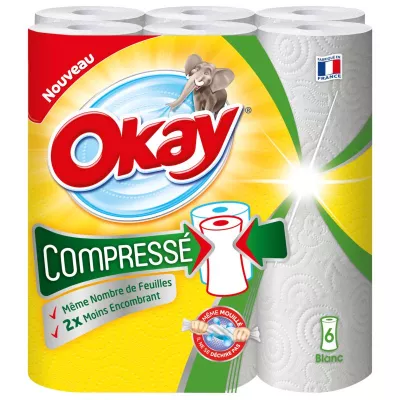 Okay Compresse Blanc 6 Rlx