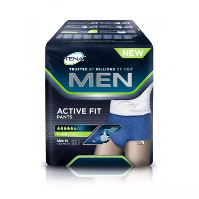 Calzoncillos tipo bóxer con protección contra fugas urinarias para hombre, talla S-M, ajuste activo para hombre - TENA