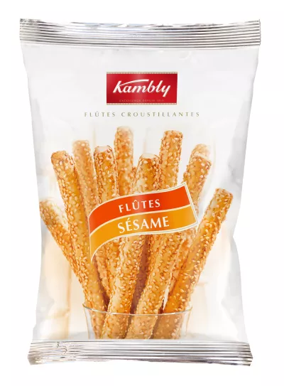 Aperitiefkoekjes Sesamfluiten, 125g - KAMBLY