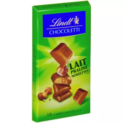 ショコレッティ ミルクプラリネ ヘーゼルナッツ 箱100g - LINDT