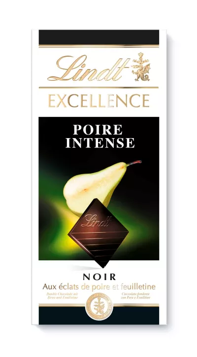 Tableta chocolate negro intenso Excellence/pera 100g - LINDT