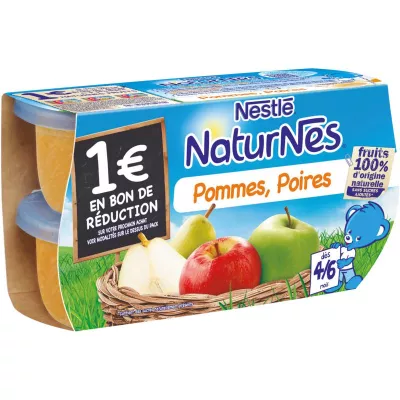 Vasetti piccoli di mele/pere dai 4 mesi 4x130g - NESTLE