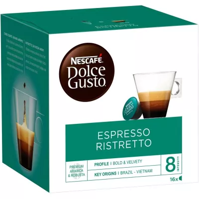 Café espresso Ristretto x16 dosis 112g - NESCAFÉ DOLCE GUSTO