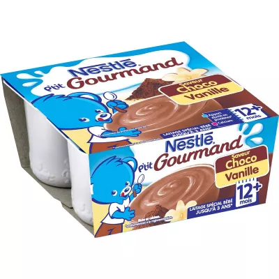 Dessert bébé choco-vanille 12+ mois 4x100g - NESTLE