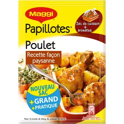 Papillotes Poulet Façon Paysanne, 32g - MAGGI