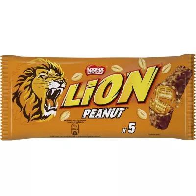 Barres chocolatées & cacahuètes x5 205g - LION