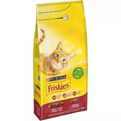 Beef/chicken cat kibbles and vegetables Friskies 2kg - PURINA