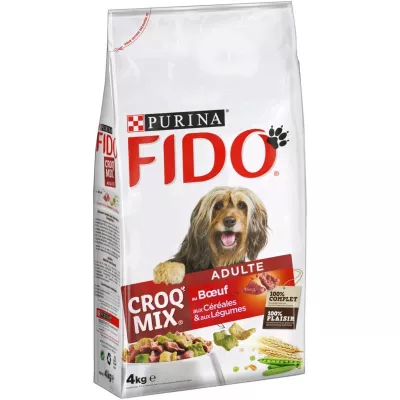Croquettes pour chien bœuf/céréales/légumes Fido 4kg - PURINA